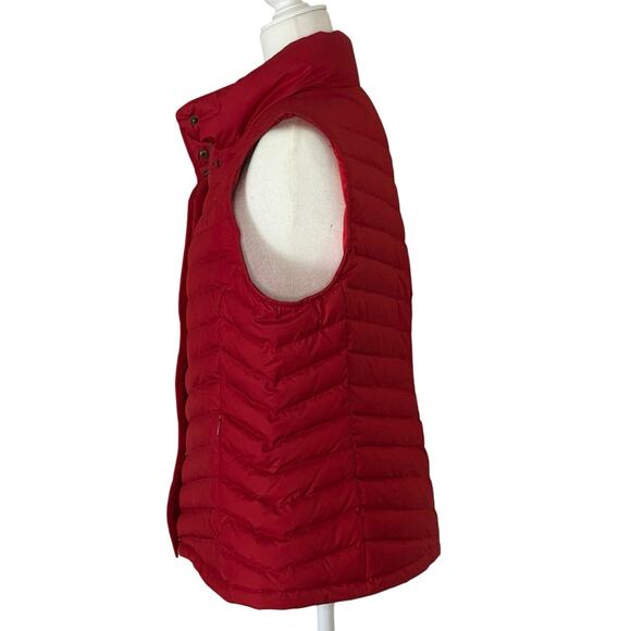 Talbots Quilted Duck Down Vest Women's L | Red | Classic, Warm, Layering | EUC - Picture 2 of 12